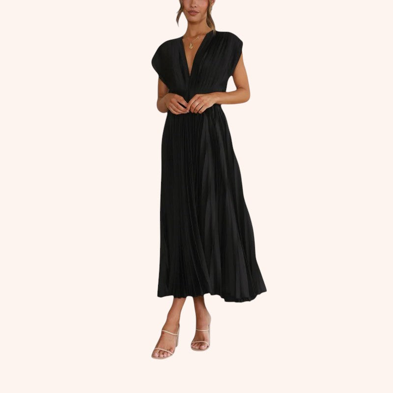 Mila - Pleated Midi Dress