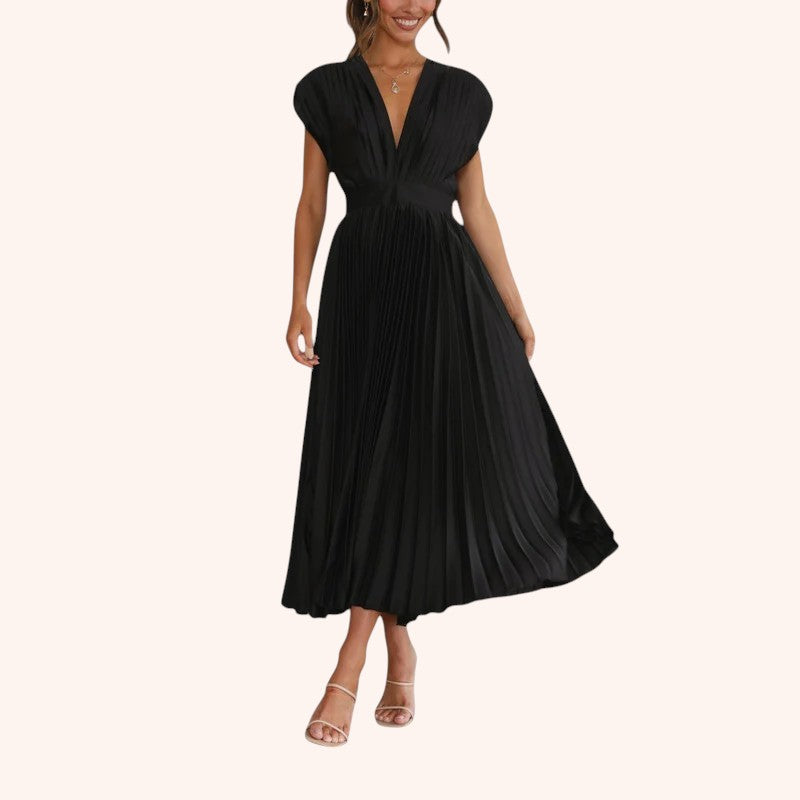Mila - Pleated Midi Dress
