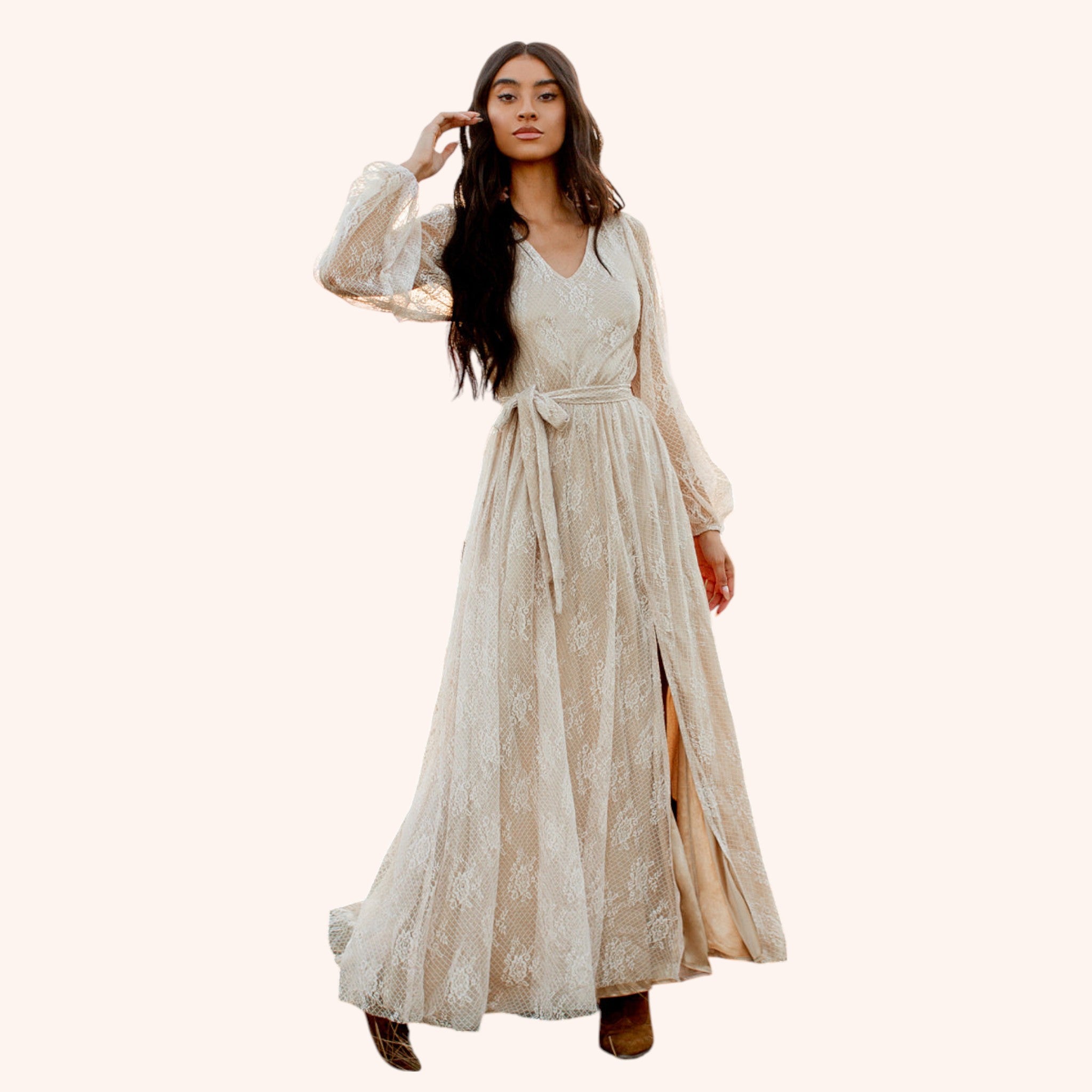 Haley Dress in Sand