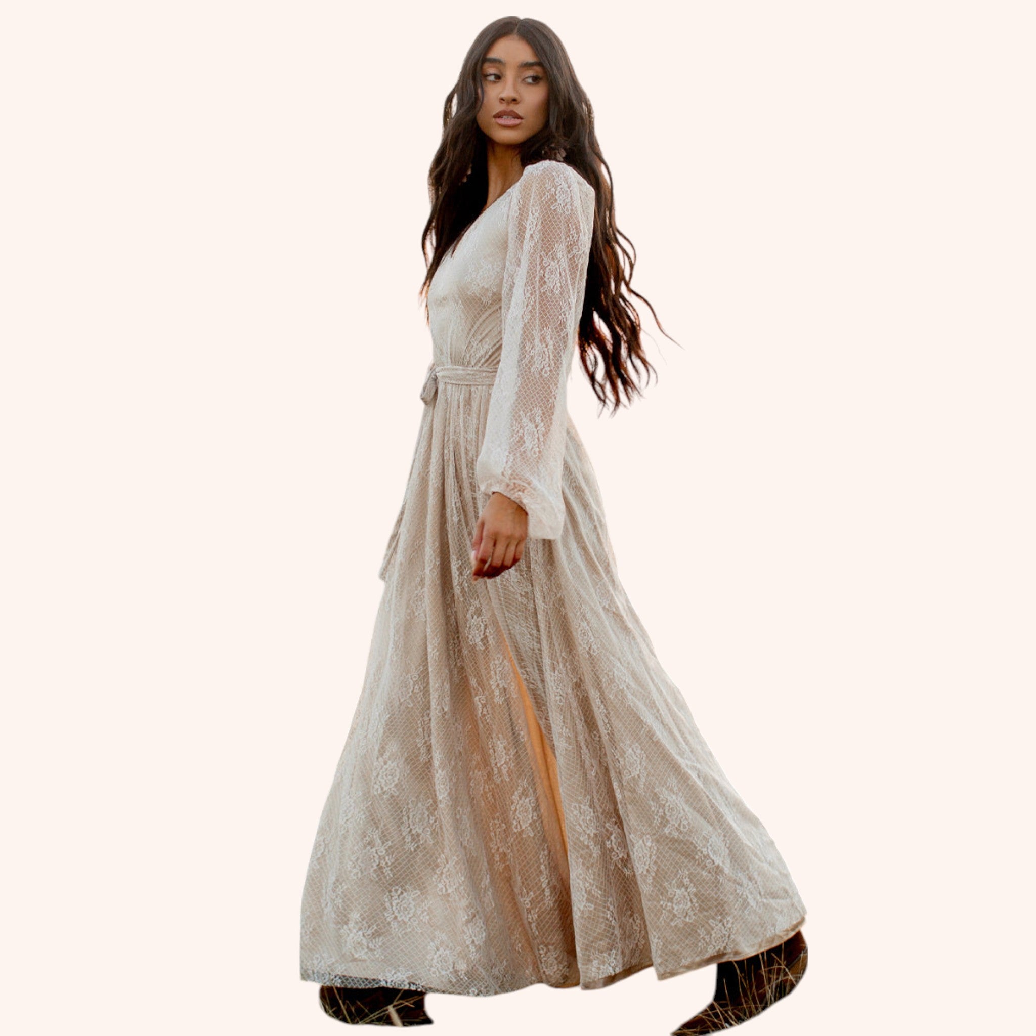 Haley Dress in Sand