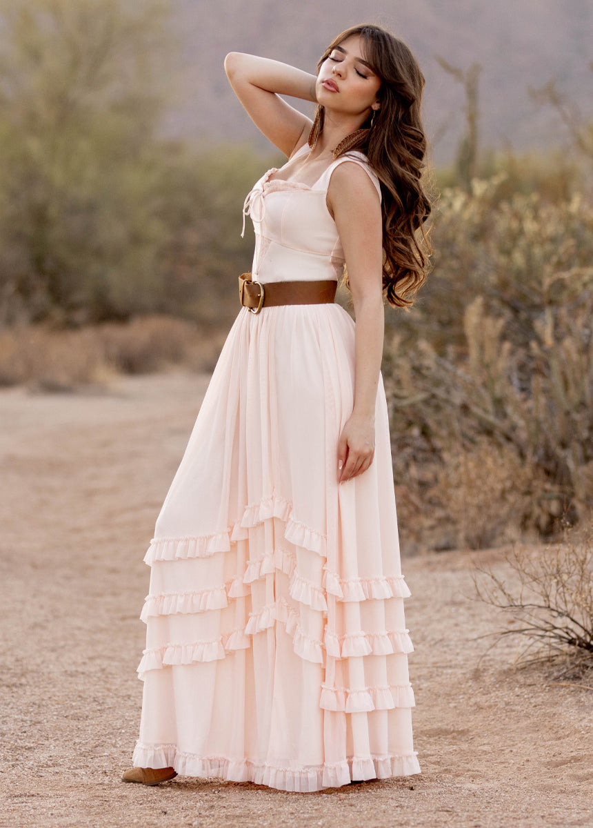 Elinda Dress in Shell