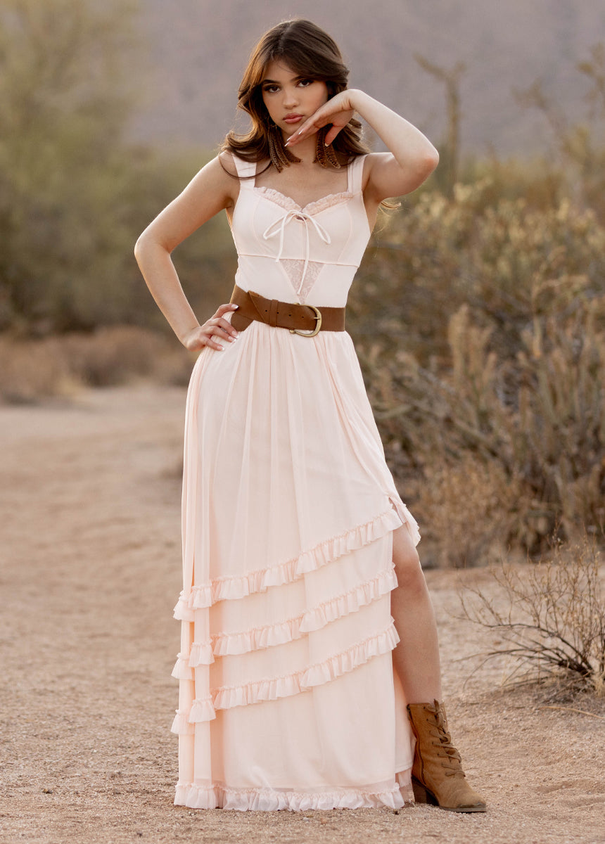 Elinda Dress in Shell