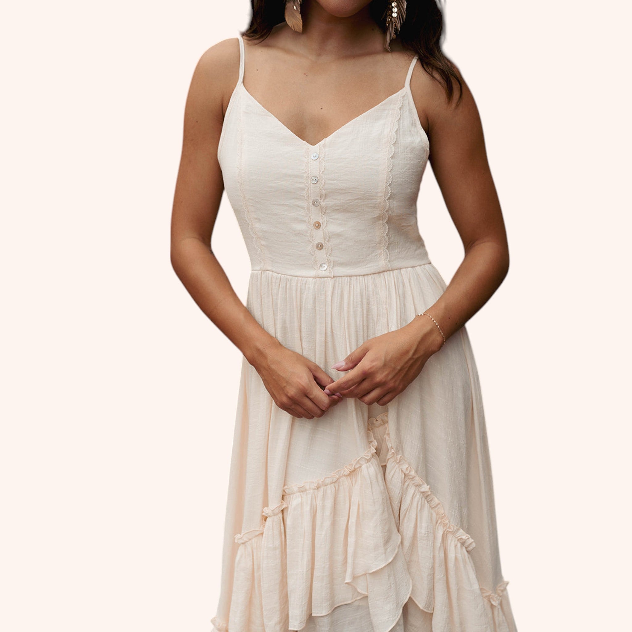 Everlie Dress in Cream