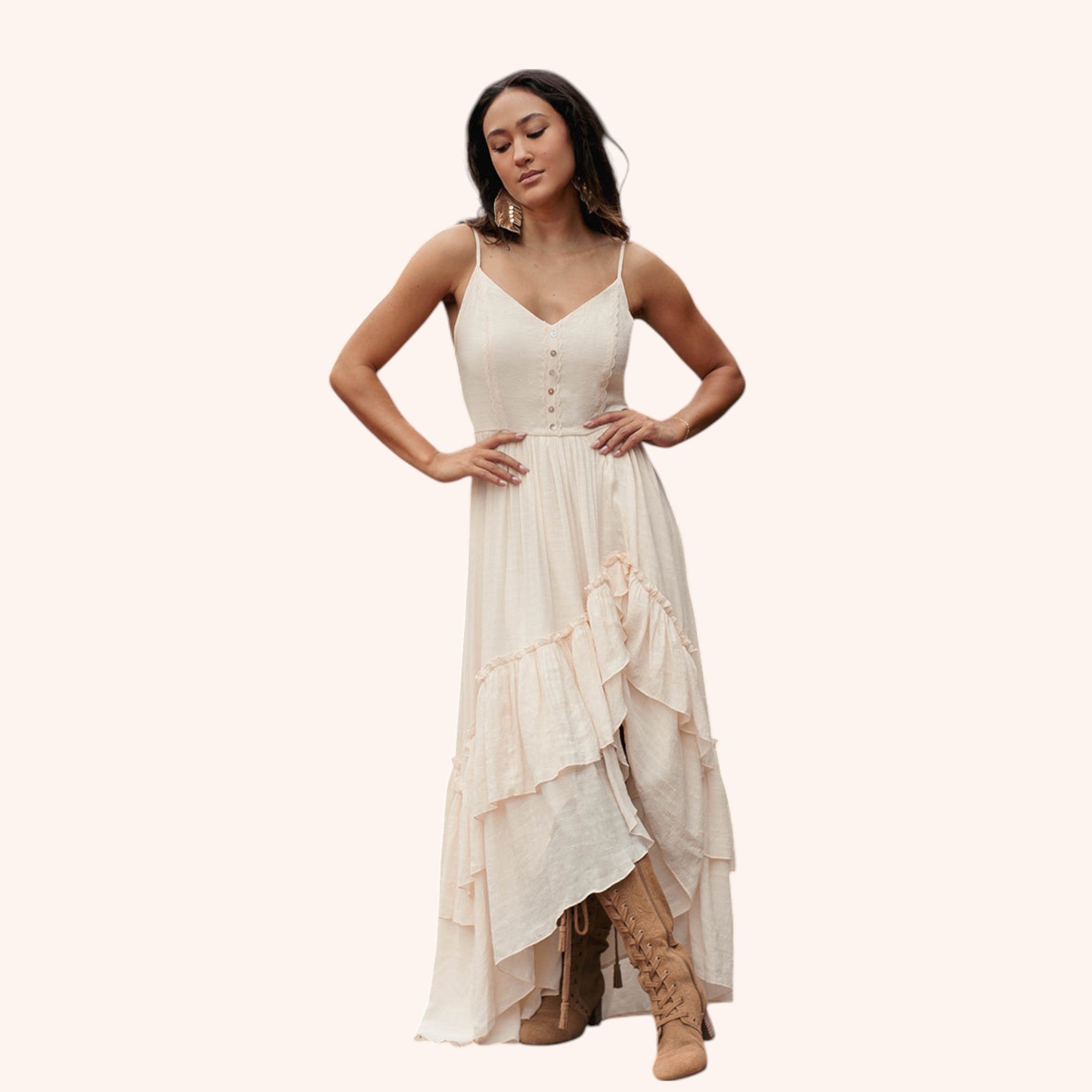 Everlie Dress in Cream