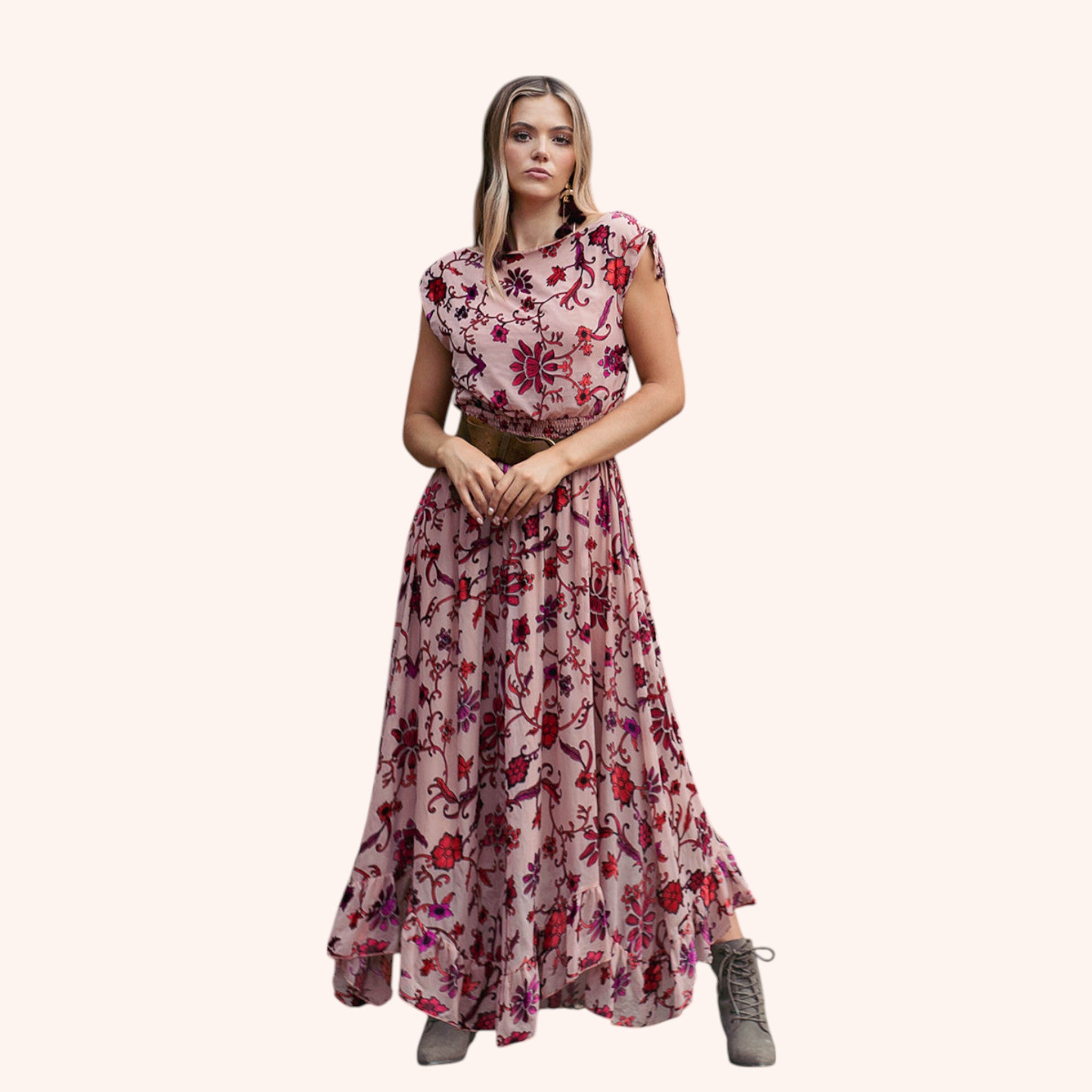 Giovanna Dress in Plum