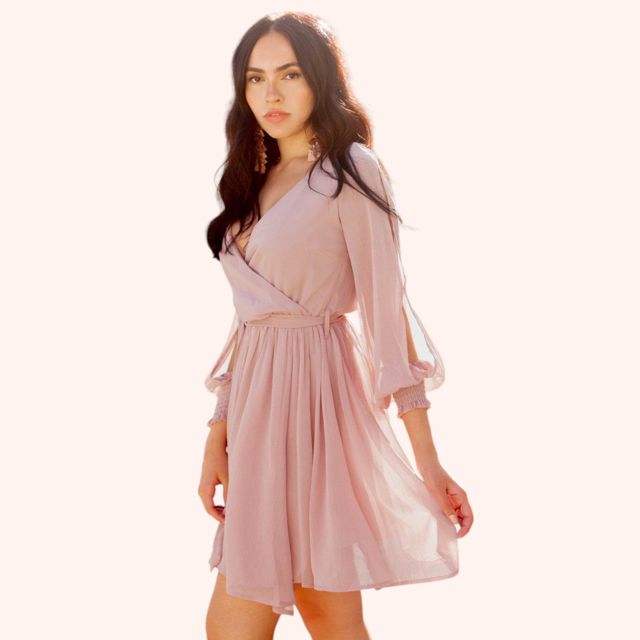 Ani Dress in Nude Pink