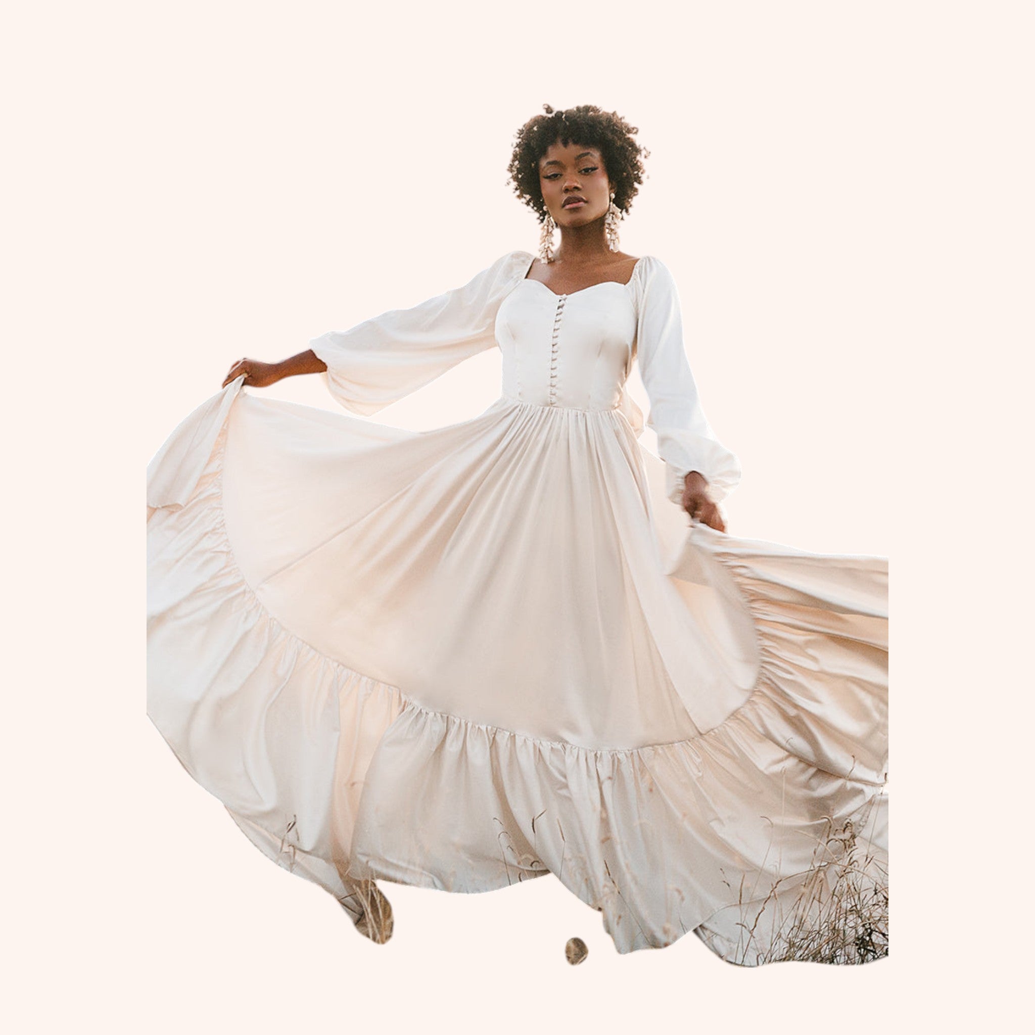 Lorna Impact Dress in Cream
