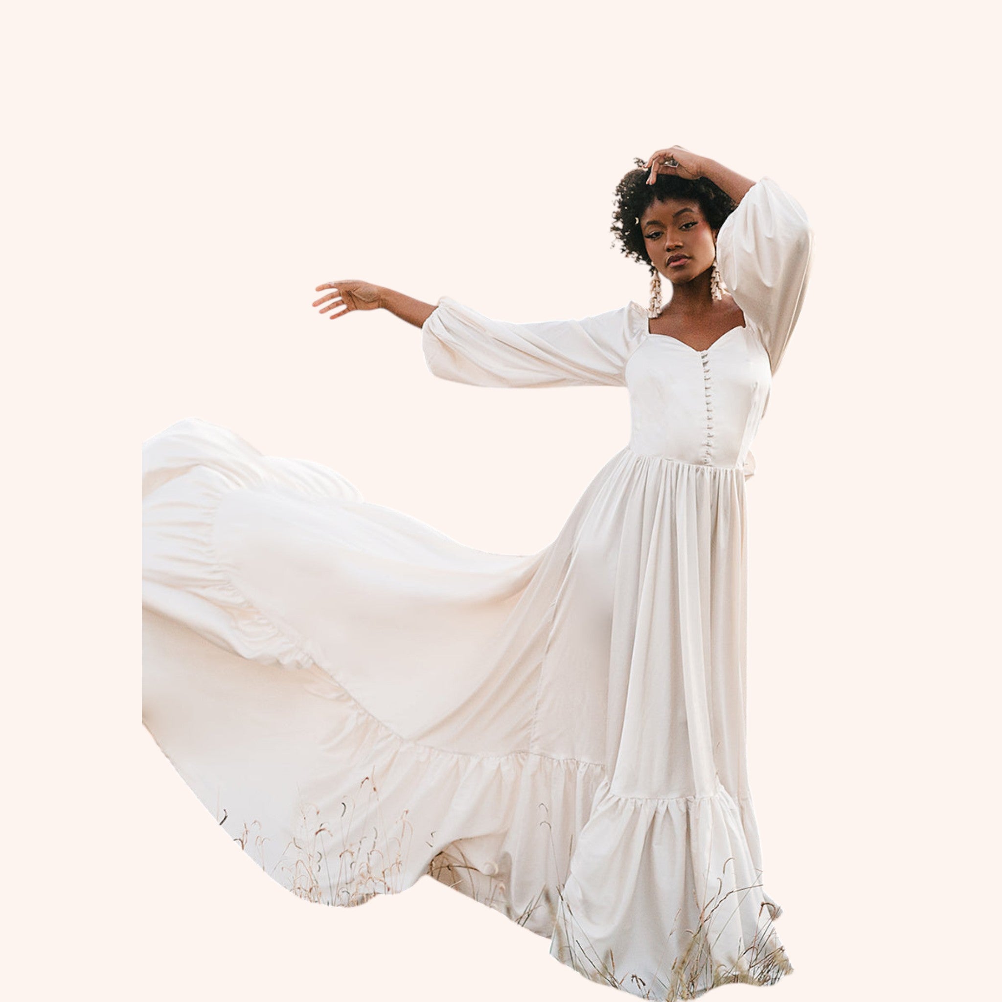 Lorna Impact Dress in Cream
