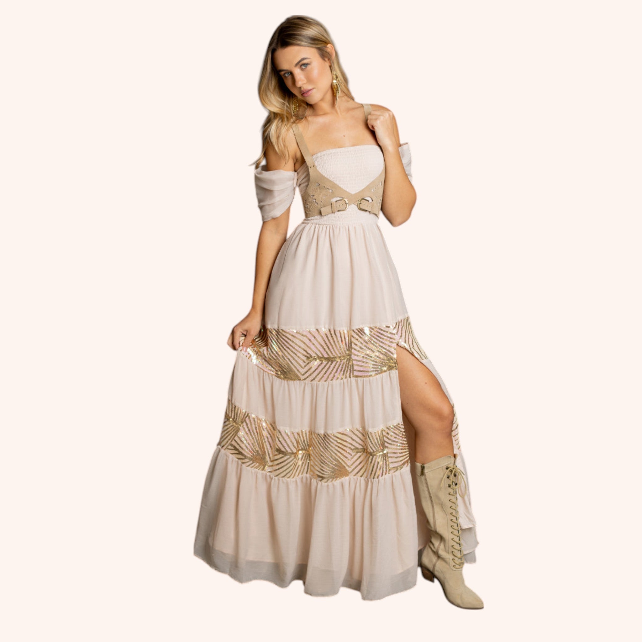 Mariella Dress in Shell