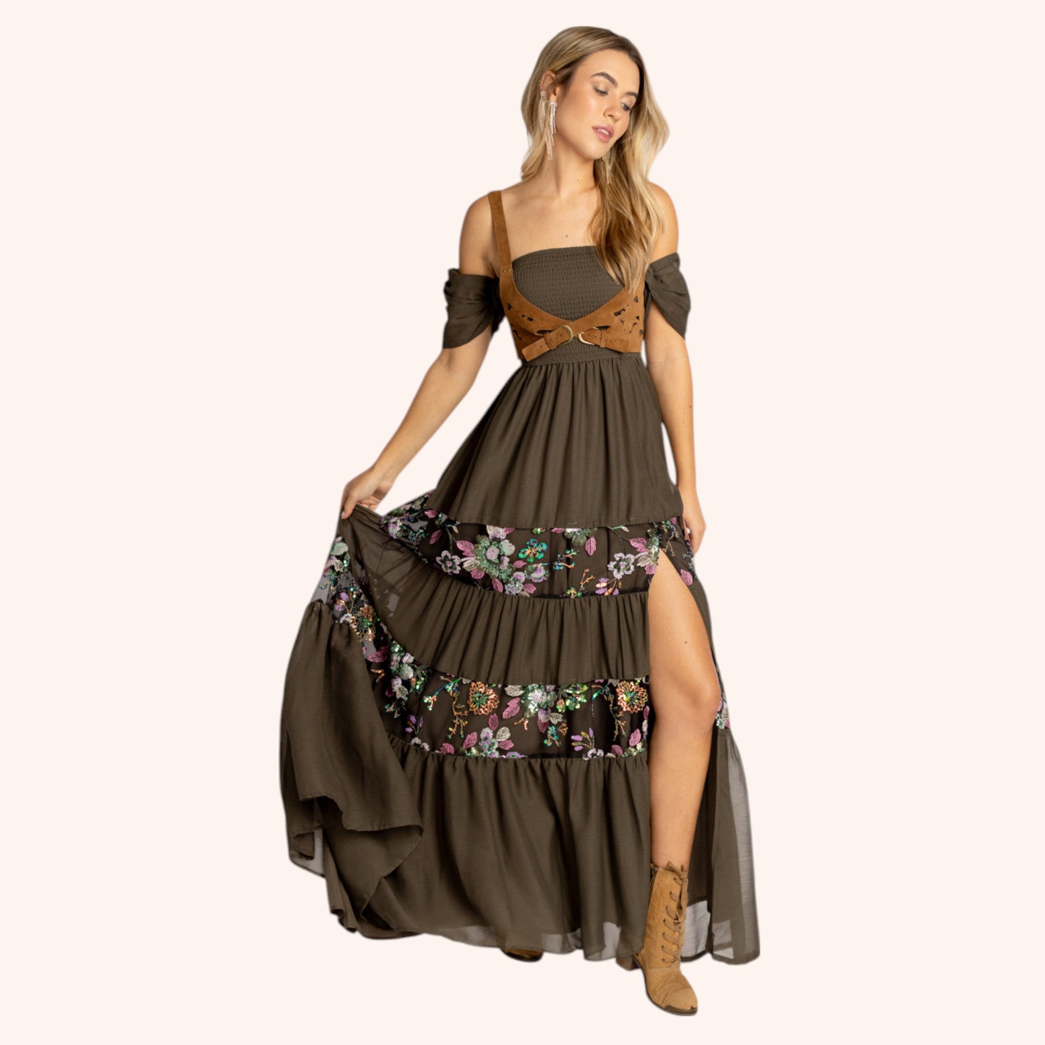 Mariella Dress in Olive