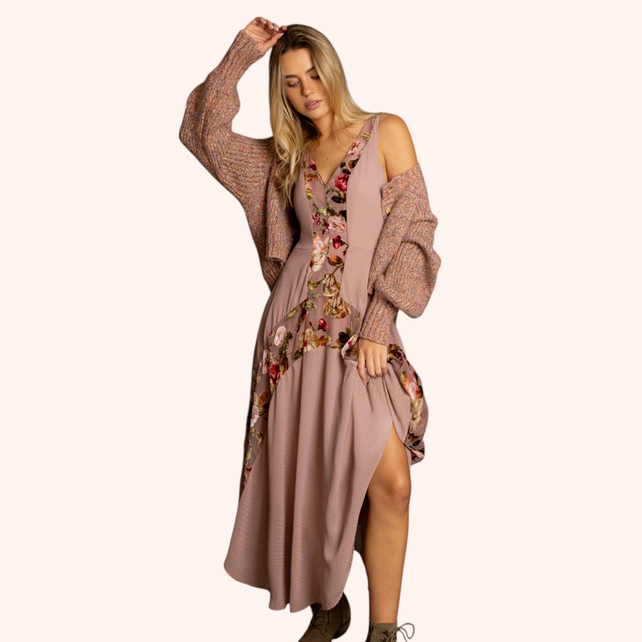 Nahri Dress in Ashe Rose