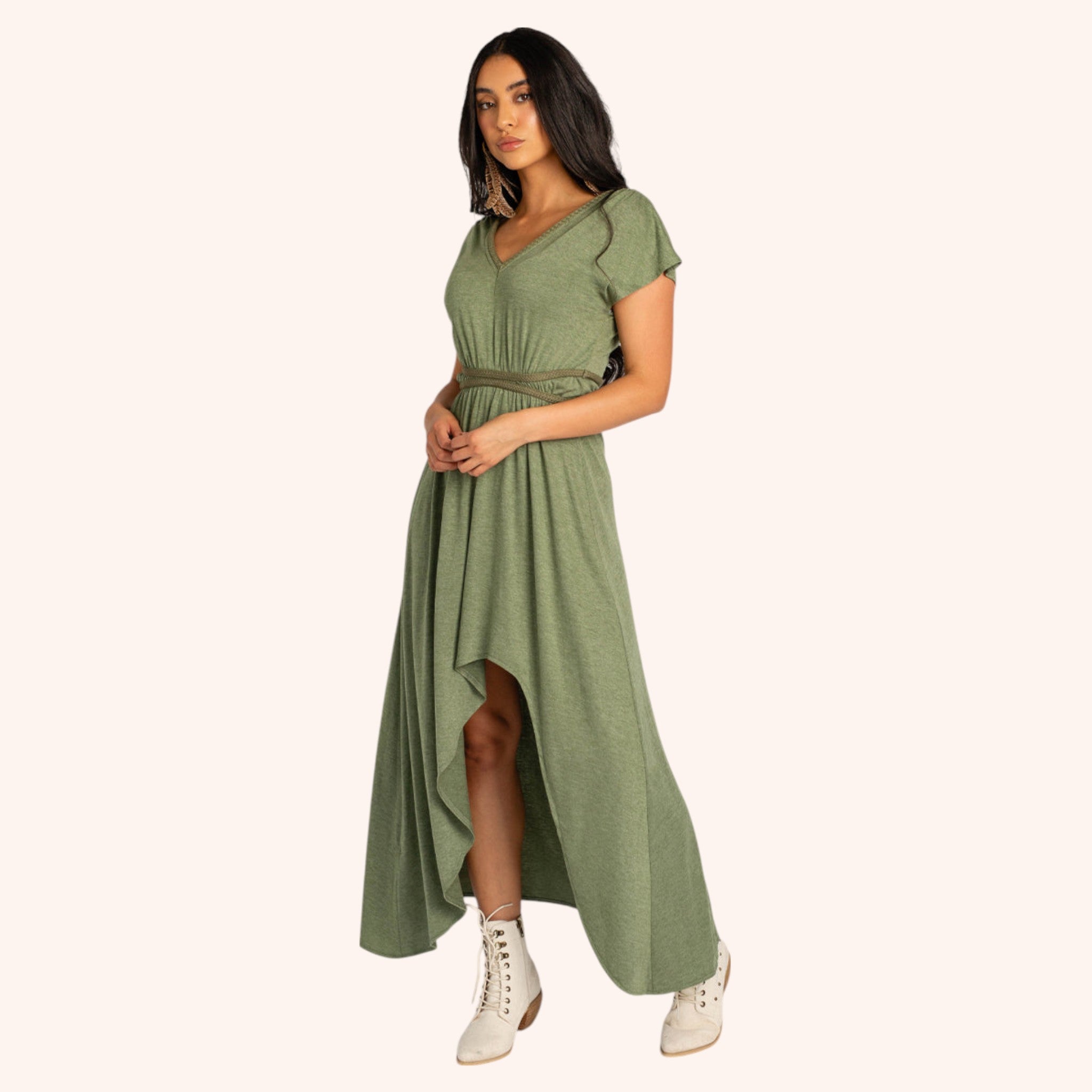 Novalie Dress in Heather Moss