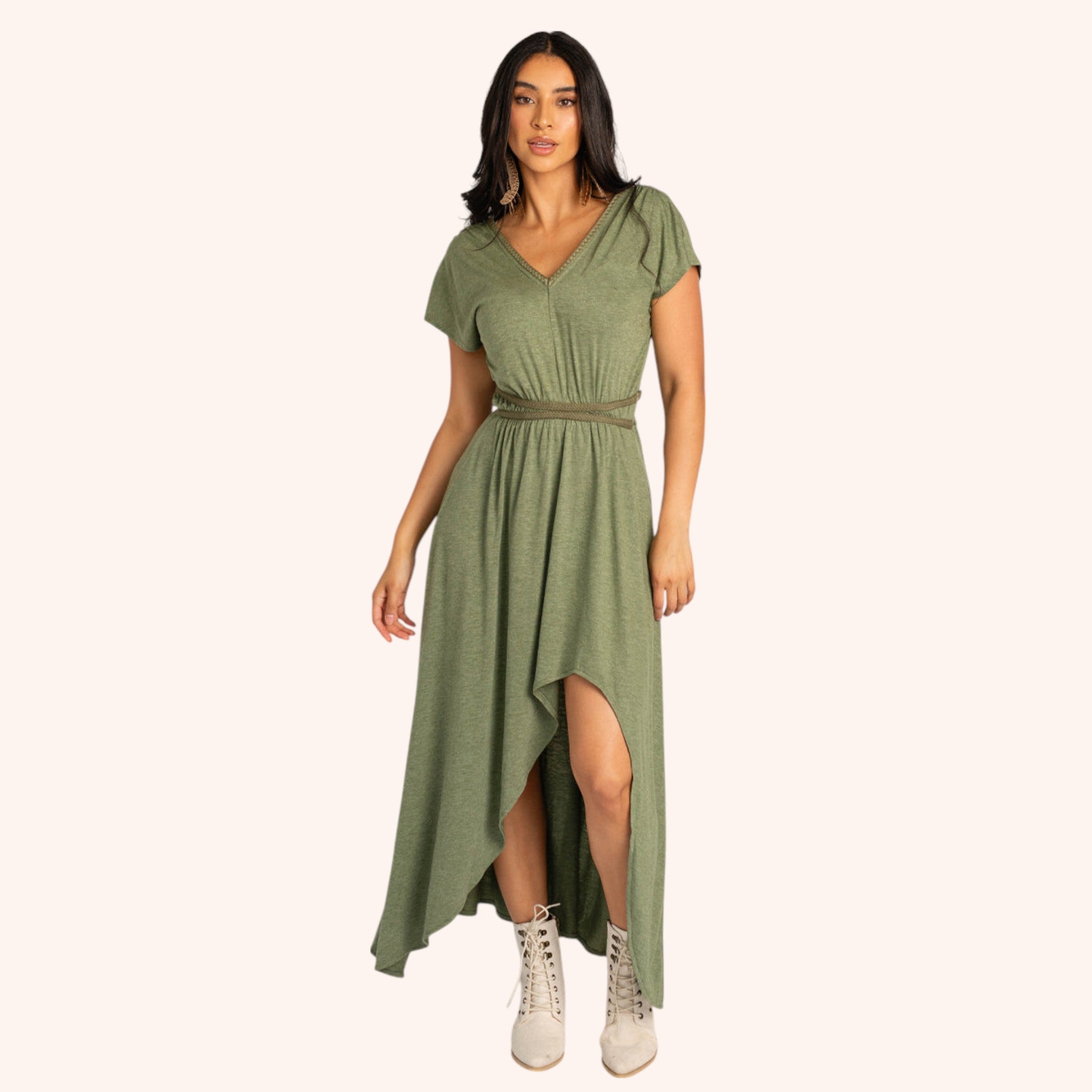 Novalie Dress in Heather Moss