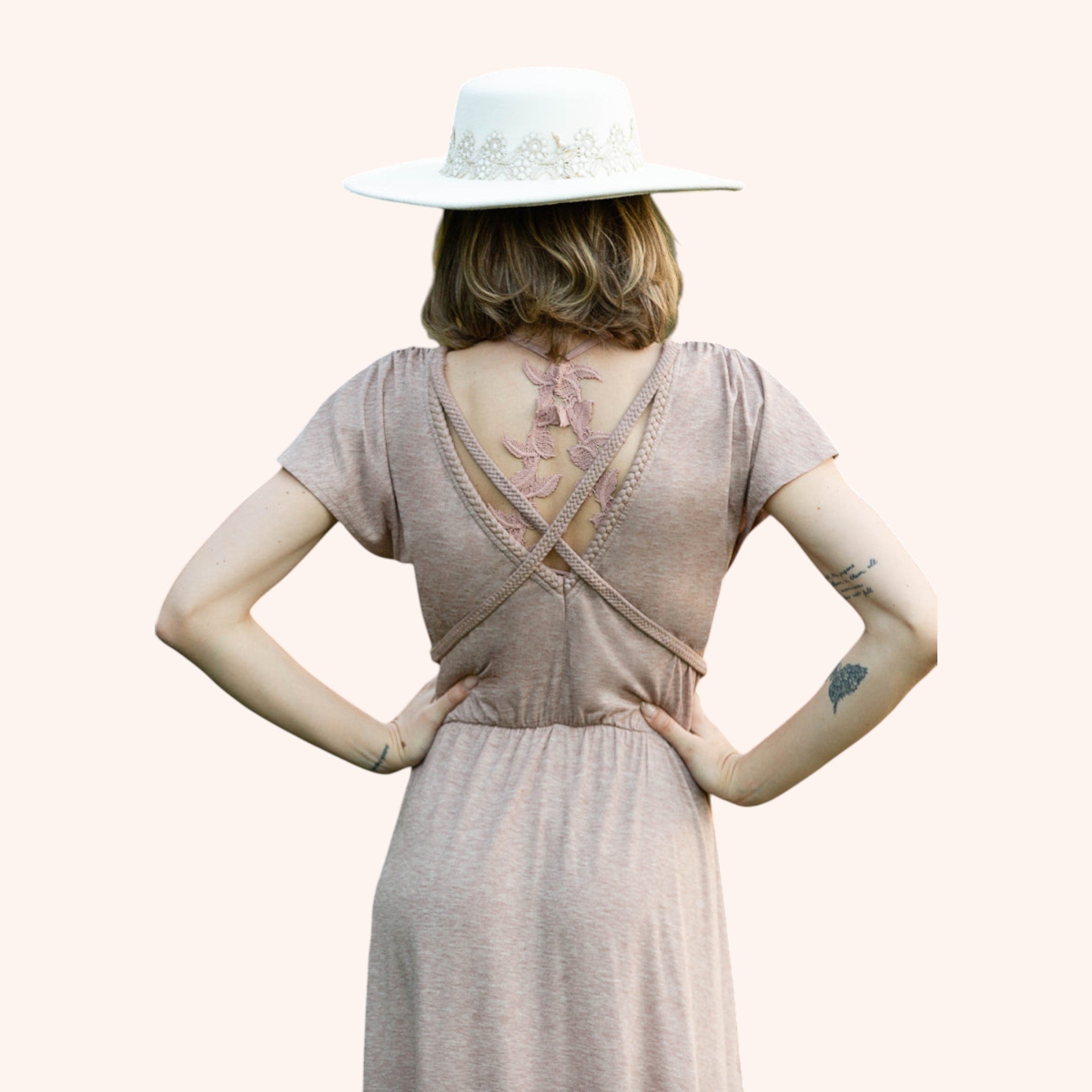 Novalie Dress in Heather Desert Shell