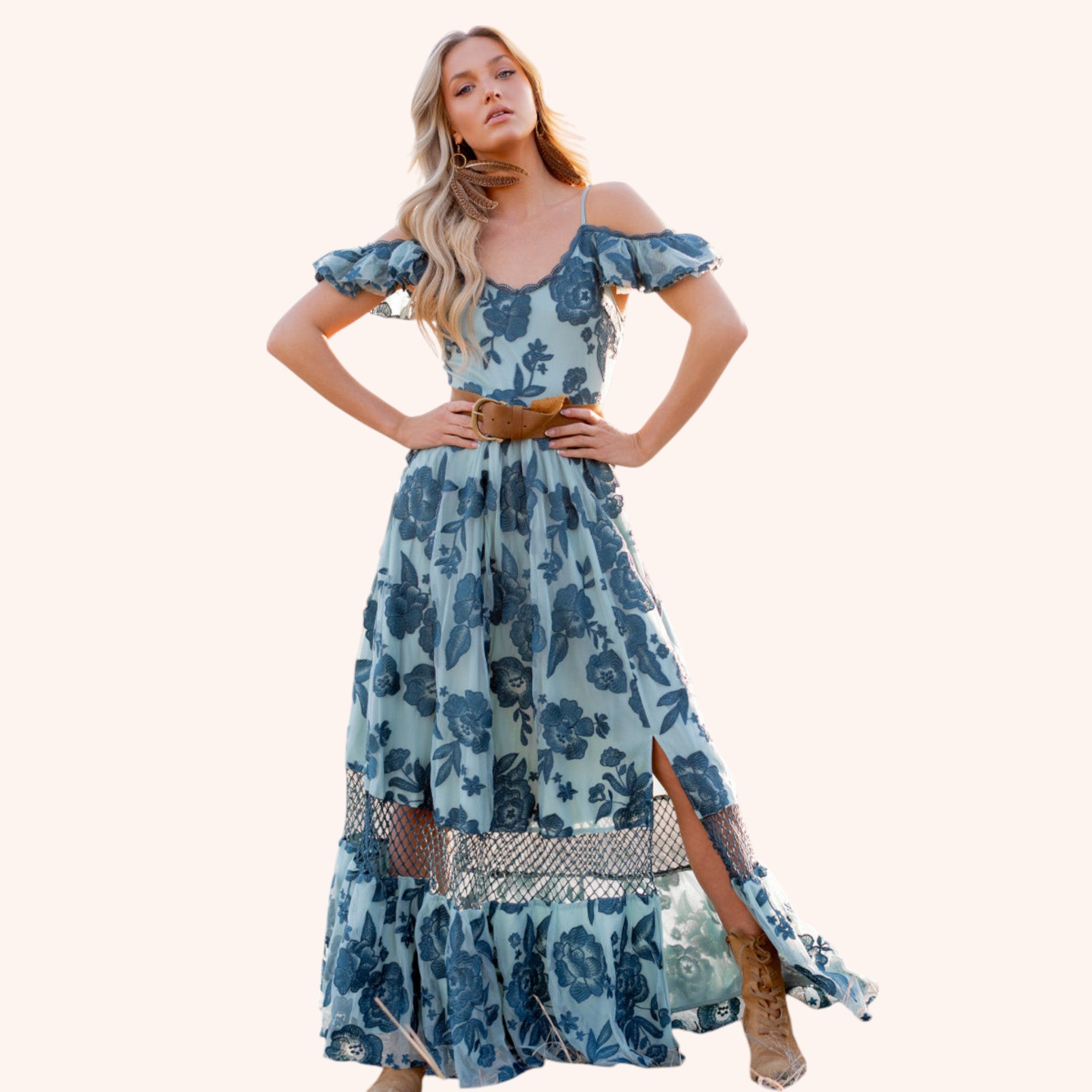 Paulina Dress in Peacock