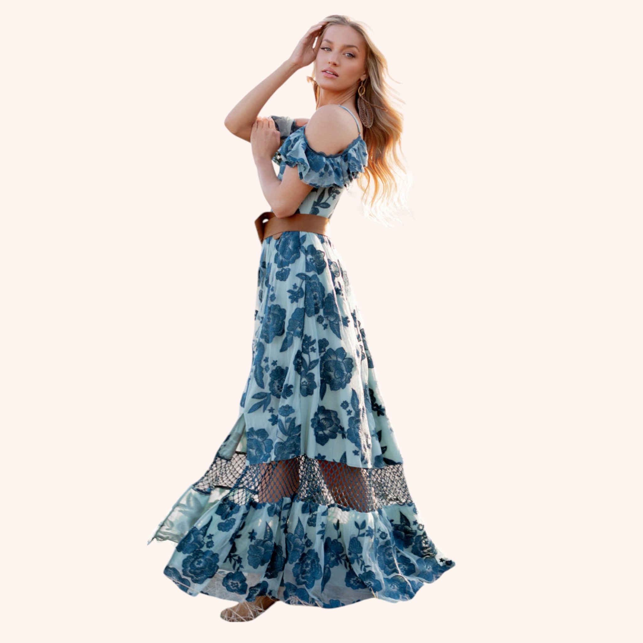 Paulina Dress in Peacock