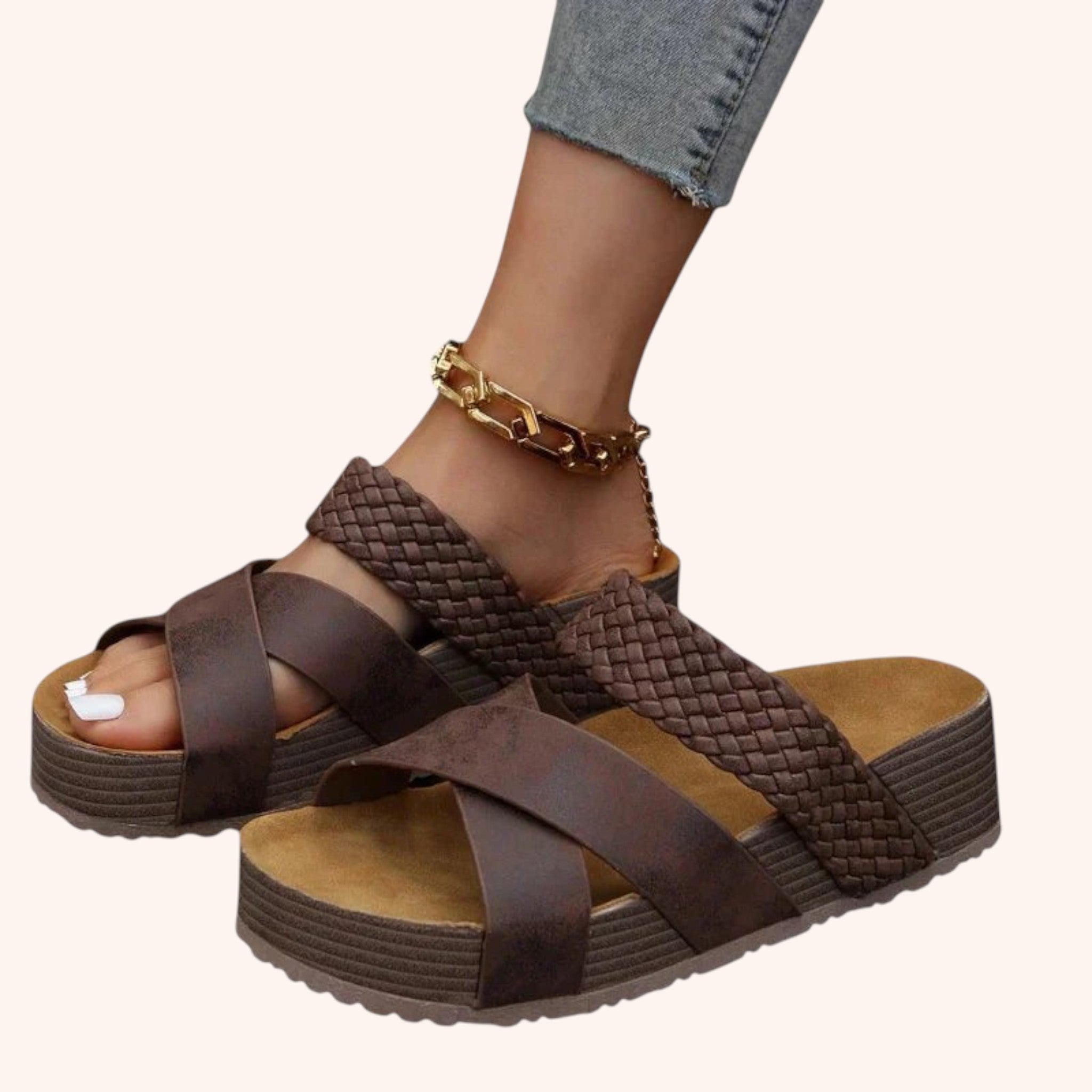 Dorothea -  Fluted Sandals