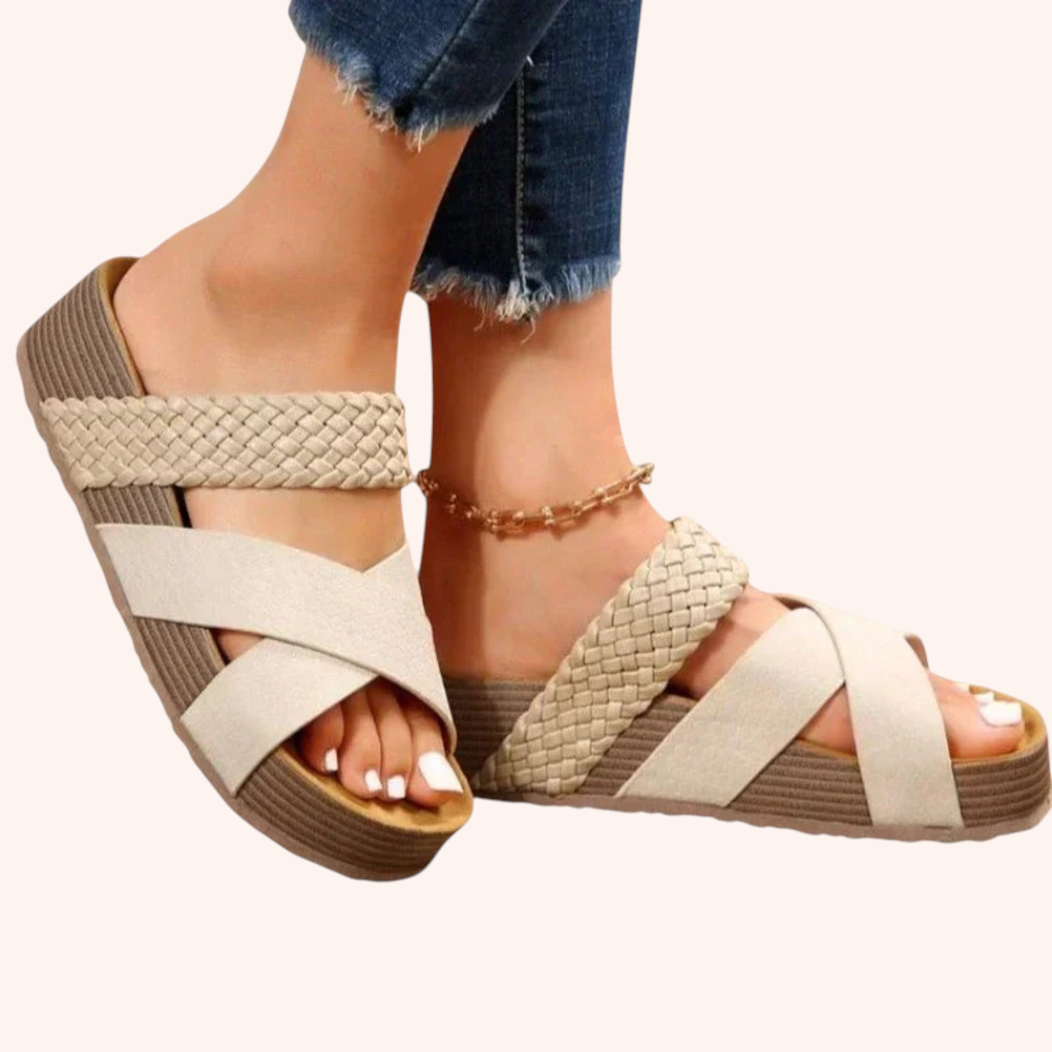 Dorothea -  Fluted Sandals