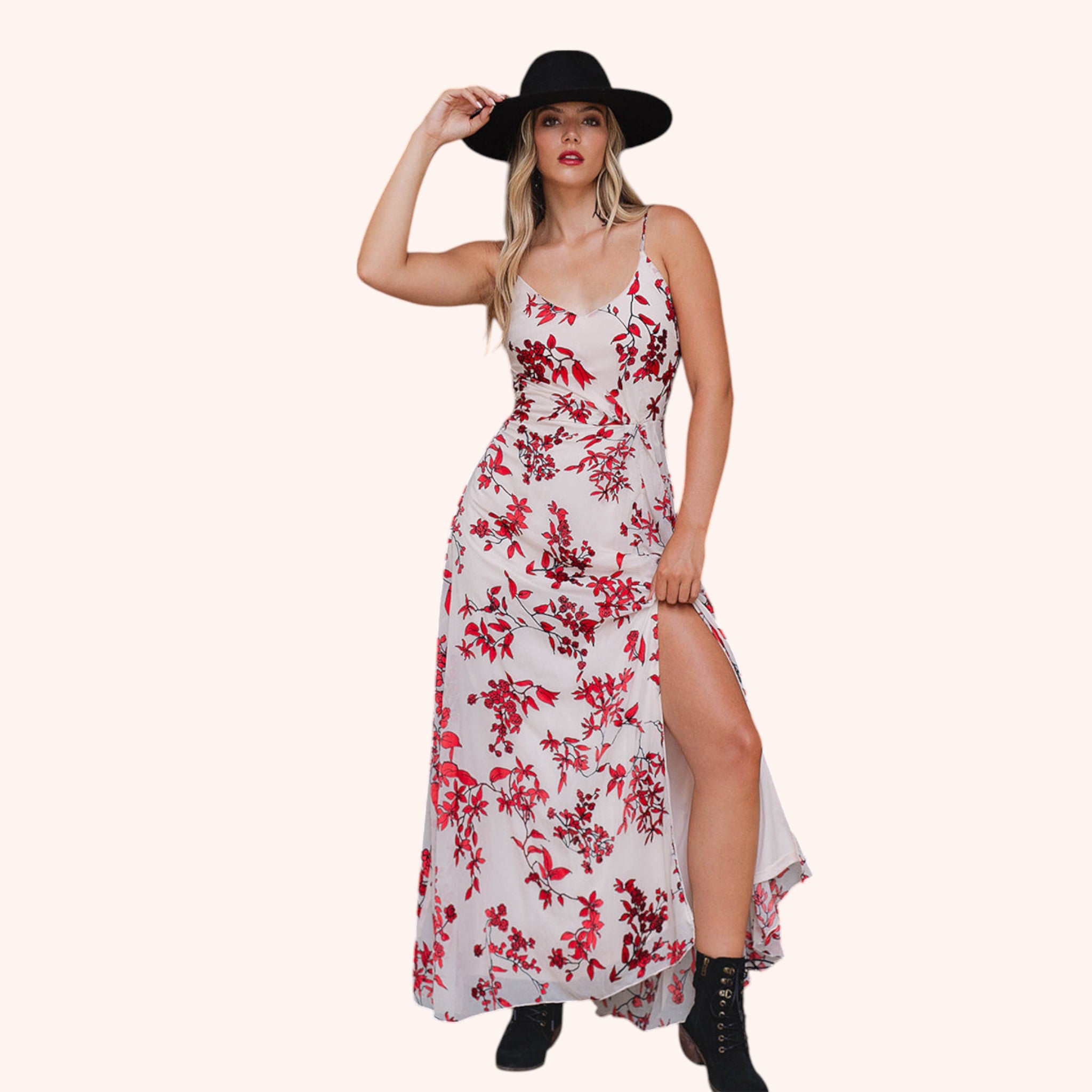 Sathia Dress in Ivory Flower