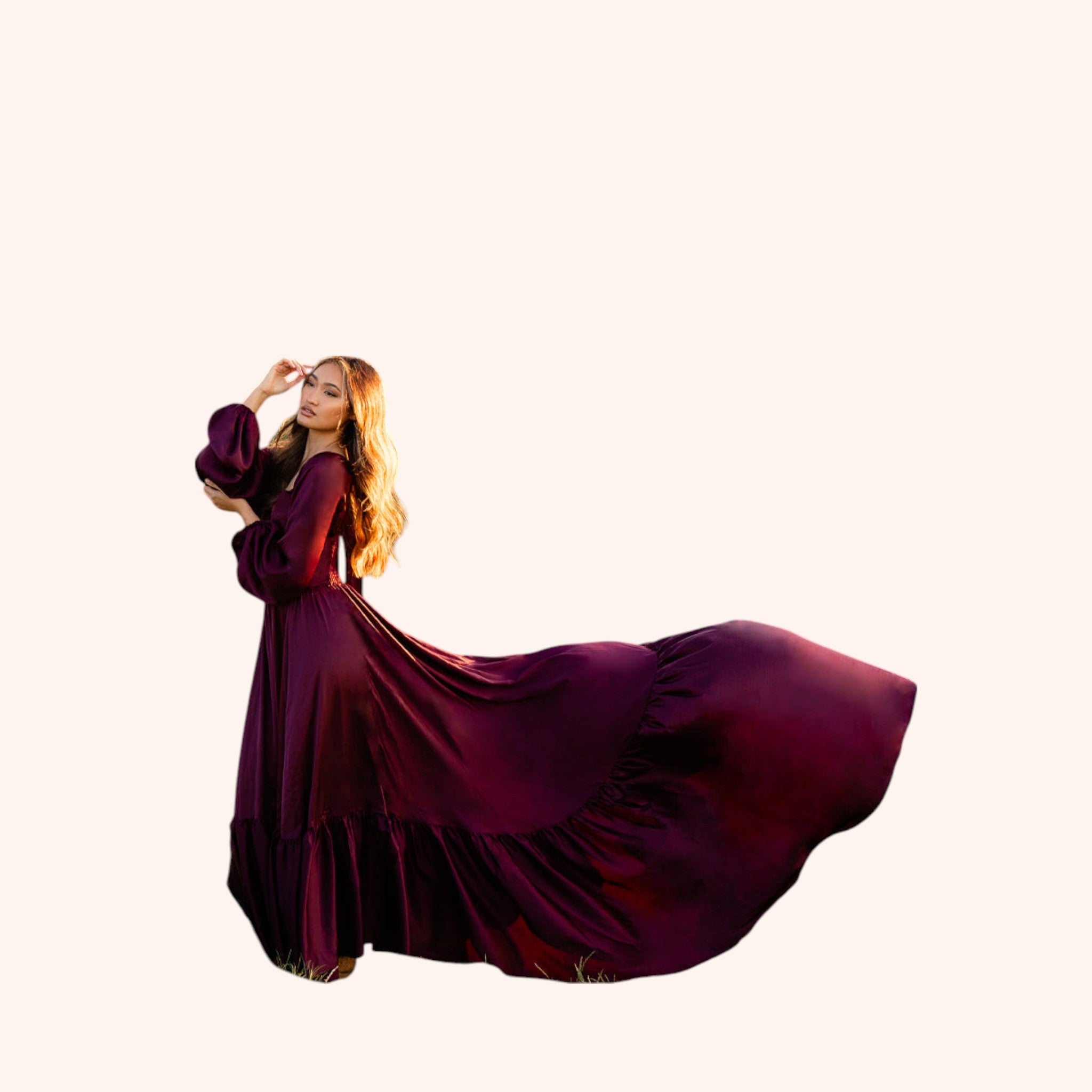 Lorna Impact Dress in Plum