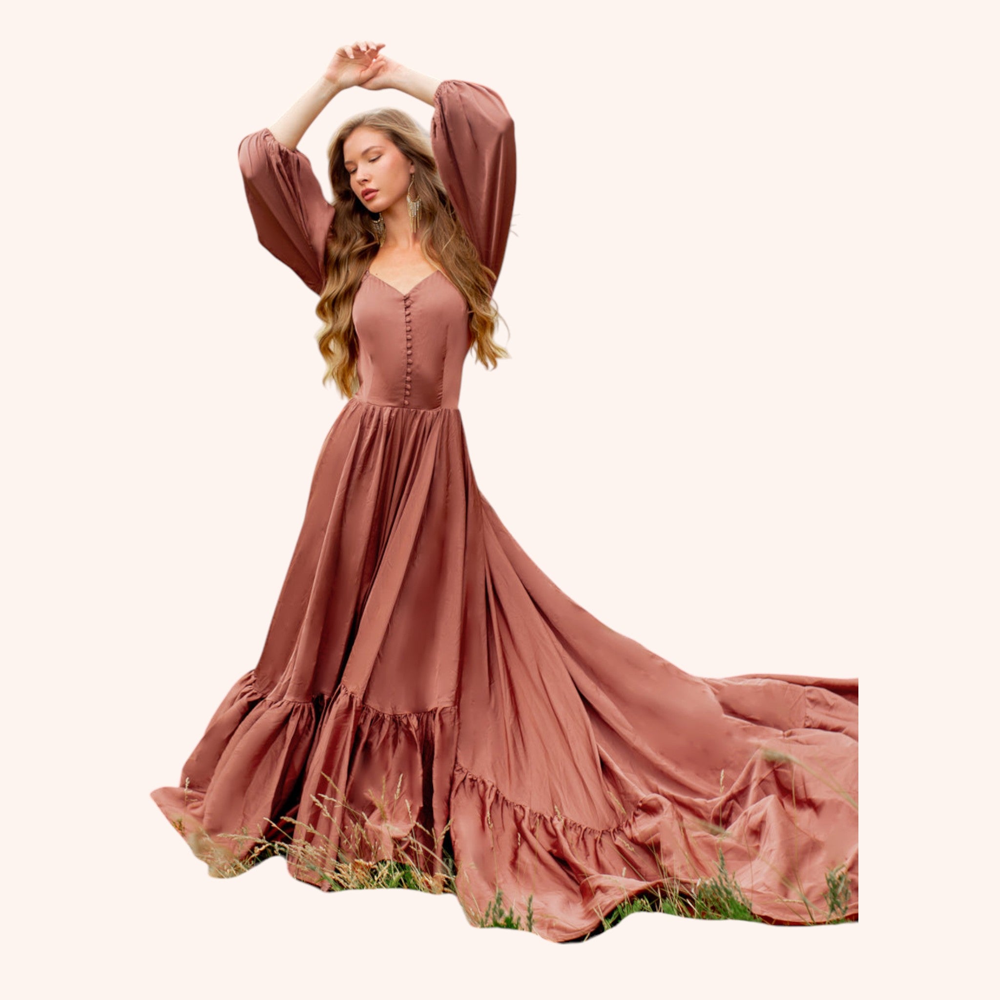 Lorna Impact Dress in Cedarwood