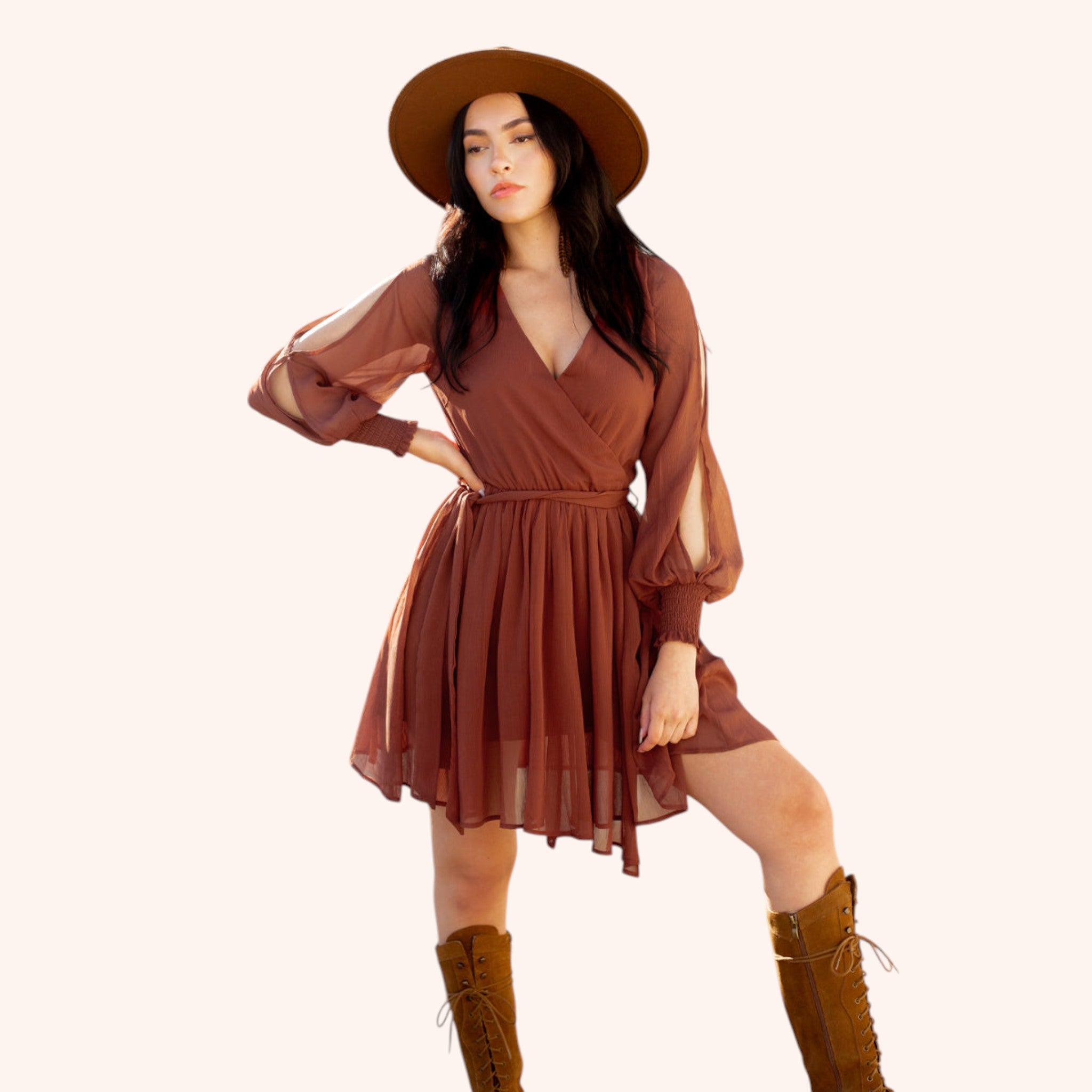 Ani Dress in Rust