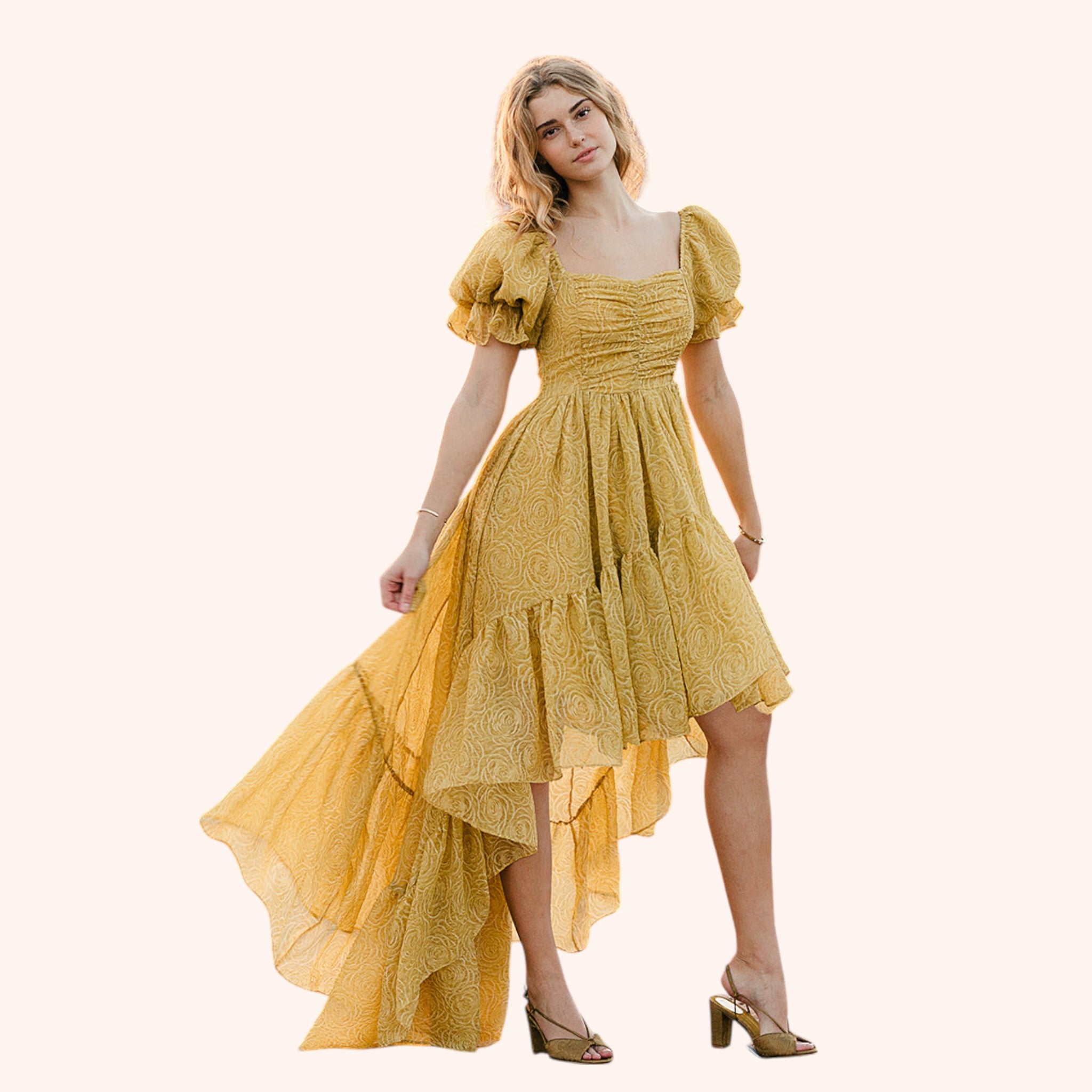 Swan Impact Dress in Citron