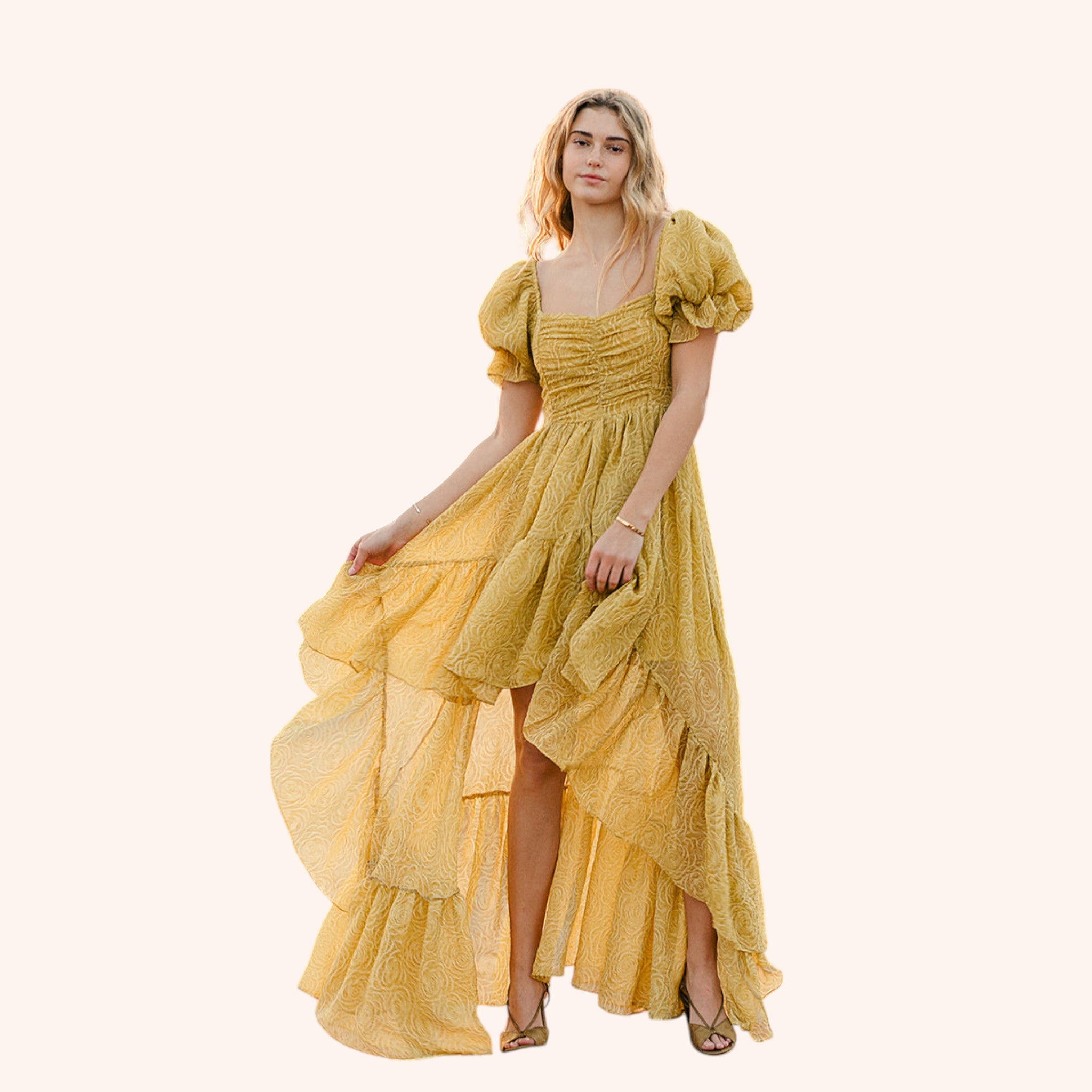 Swan Impact Dress in Citron