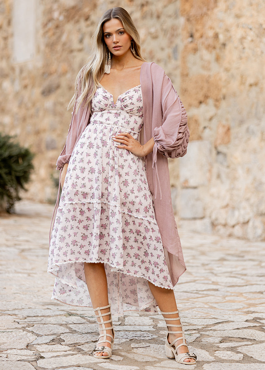 Vola Dress in Lilac Ditsy Floral