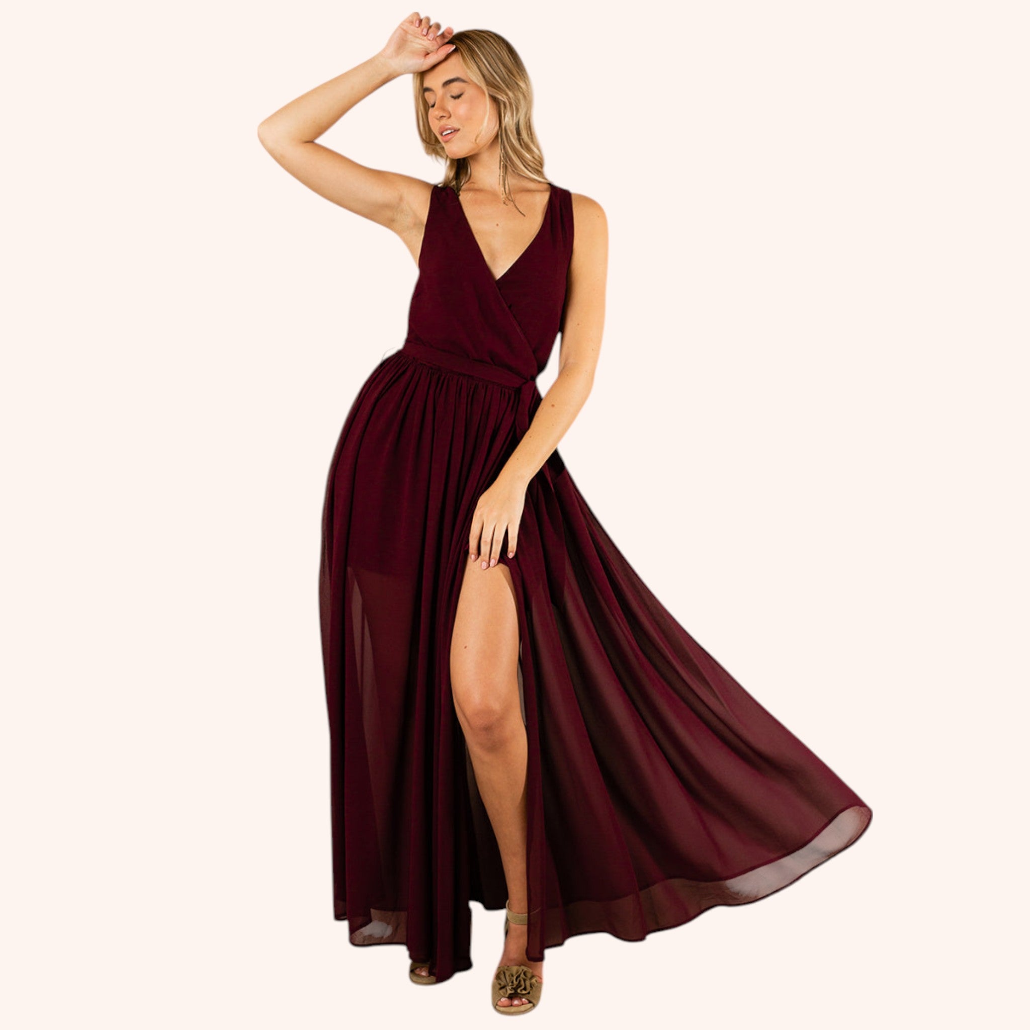 Miriam Dress in Plum