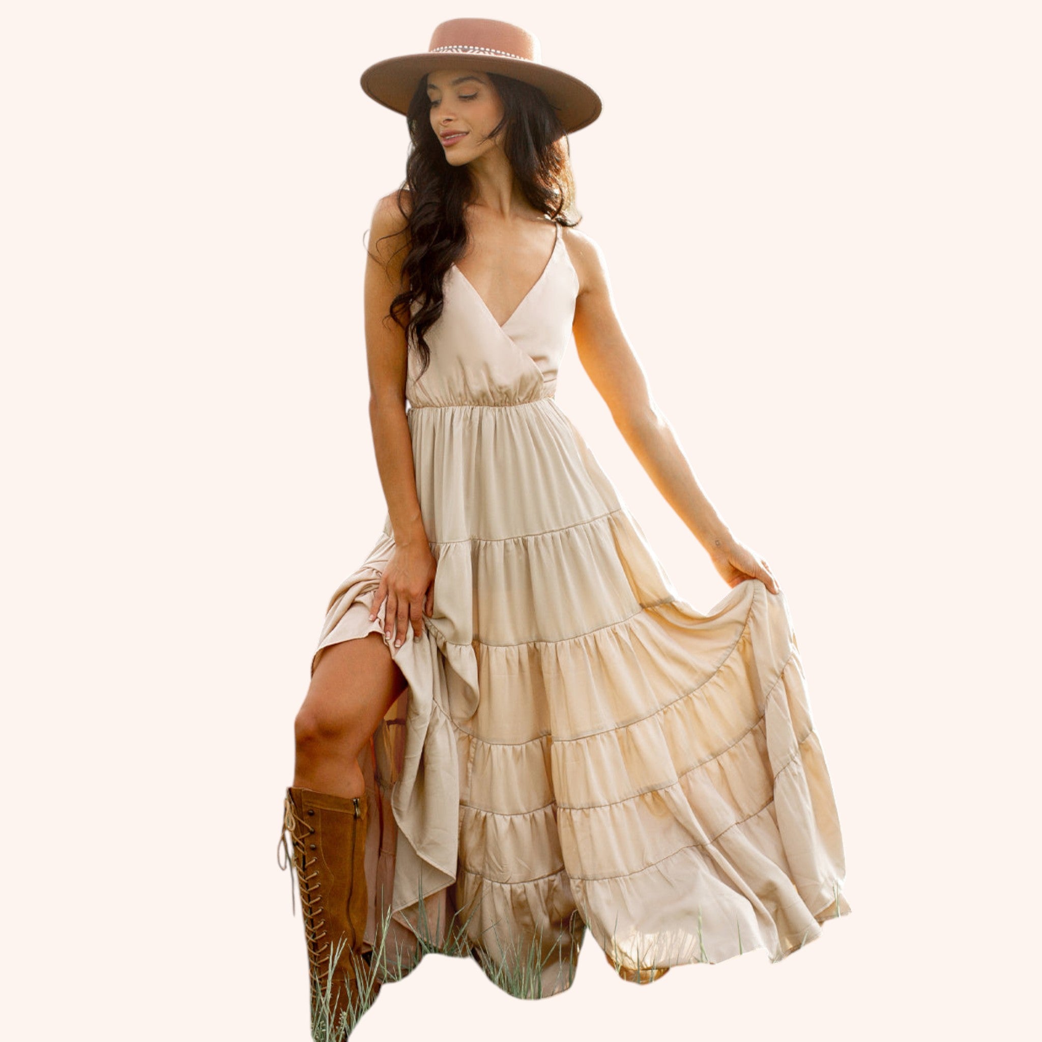 Zayla Dress in Champagne