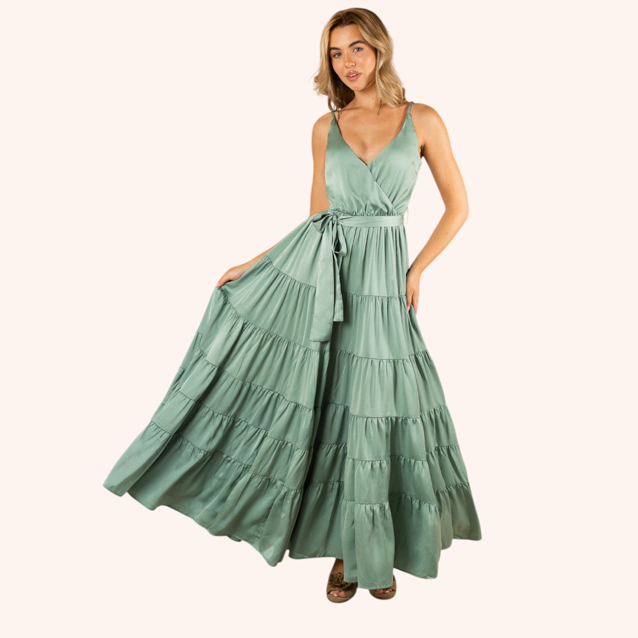 Zayla Dress in Seaglass